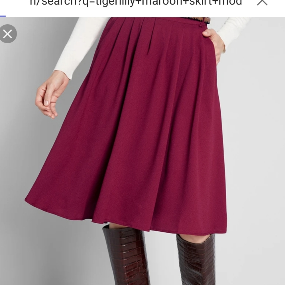 Modcloth Tiger Lillies midi skirt
